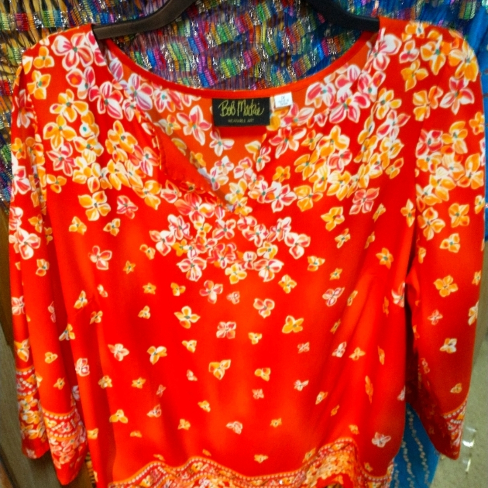 Bob Mackie Vintage Blouse with Bling Size 1X